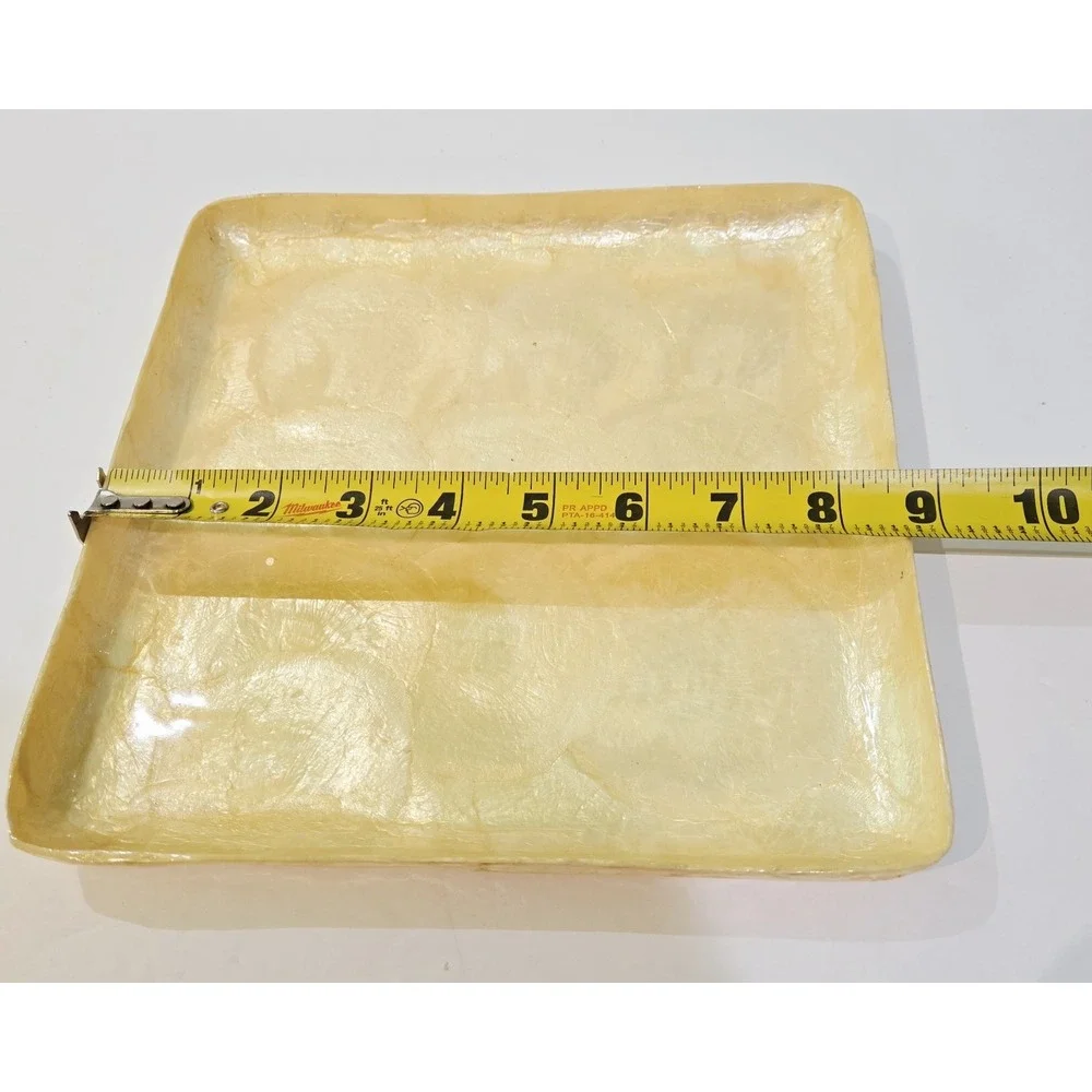 Vintage Capiz Shell Tray 8 3/4